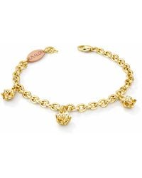 Unaloe - Vermeil Rose Charm Bracelet Florida – Handmade Italian Chain Jewelry - Lyst