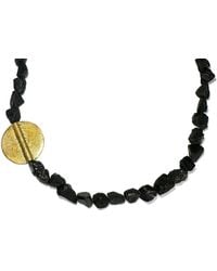 Rachel Nathan - Raw Spinel & Brass Medallion Necklace - Lyst