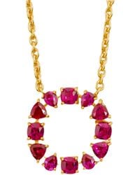 Juvetti - Glorie Necklace Set With Ruby - Lyst
