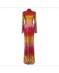 Sanctumum - Aquadiastrella Sequinned Maxi Evening Gown - Lyst