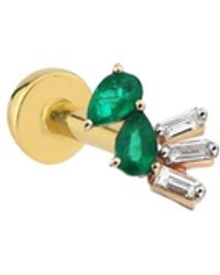 LINYA JEWELLERY - Real Drop Baguette Cartilage Tragus Earrings - Lyst