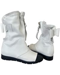 Adrenaline Fashion - Summer Leather Boots Open Toe Ankle Boots With Zipper And Bow Detail Handmade Designer Footwear - Lyst