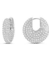 SHYMI - Pave Button Earrings - Lyst