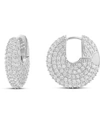 SHYMI - Pave Button Earrings - Lyst