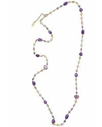 Farra - Colorful Zircon Chain With Amethyst Station Long Necklace - Lyst