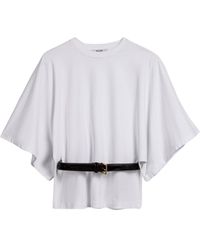 Nocturne - Belted Oversized T-Shirt - Lyst