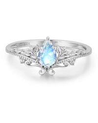 Azura Jewelry New York - Lotus Moonstone Ring Solid - Lyst