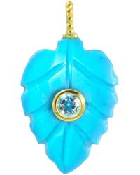 KAMARIA - Howlite Gemstone Pendant With Topaz - Lyst