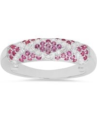 Kylie Harper - Sterling Pave Sapphire 'X' Band Ring - Lyst