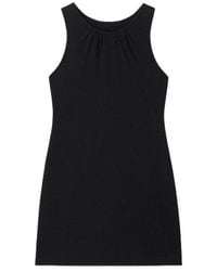 Conquista - Lace Detail Stretch Mini Dress High Scoop Neck - Lyst