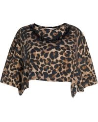 Circular Path - Necklace Crop T-Shirt - Lyst