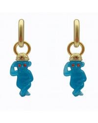 Michael Nash Jewelry - Monkey Cerulean Resin Drop Earrings - Lyst