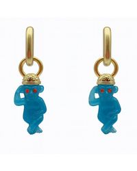 Michael Nash Jewelry - Monkey Cerulean Resin Drop Earrings - Lyst