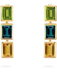 Augustine Jewels - Peridot Topaz Citrine Drop Earrings - Lyst