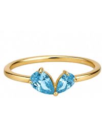 Belinda Jewelz - Swiss Heart Toi Et Moi Birthstone Ring - Lyst