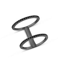 SALLY SKOUFIS - Layer Ring With Made Cz Diamond Stimulant - Lyst