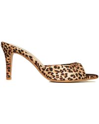 Ginissima - Vicky Satin Clogs, Round Toe, Animal Print - Lyst