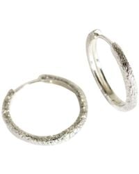 Claire Hill Designs - Antique-Textured Hoop Earrings - Lyst