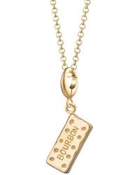Lily Charmed - Plated Bourbon Biscuit Charm Necklace - Lyst