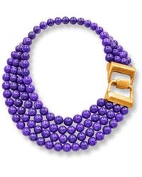 Michael Nash Jewelry - Irena Four Strand Amethyst Resin Bead Nesting Necklace - Lyst
