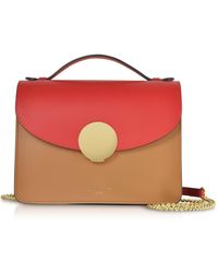 Le Parmentier - New Ondina Color Block Flap Top Leather Satchel Bag - Lyst