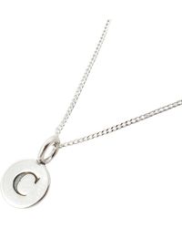 Harfi - Initial Letter Personalised Charm Sterling Necklace - Lyst