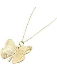 Harfi - Plated Dainty Butterfly Charm Necklace - Lyst