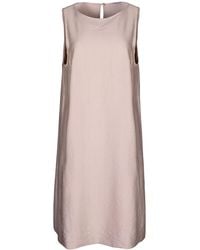 Oh!Zuza - Neutrals Echo Viscose Midi Dress With Pockets – Light - Lyst