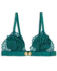 Empress Mimi - Venus Lace Bralette With Shell Detail And Front Clasp - Lyst