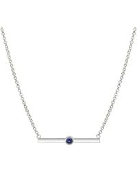 Gold & Honey - Lapis Bar Necklace - Lyst