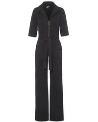 Rock The Jumpsuit - Anita Short Sleeve Denim Jumpsuit - Lyst