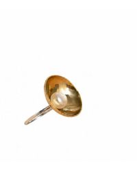 Silver Moon - Pearl Essence Sterling And Brass Pearl Ring - Lyst