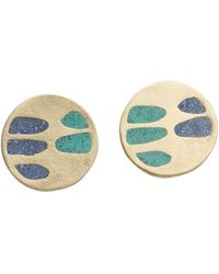 Zeworks - Yin Malachite And Lapis Earrings - Lyst