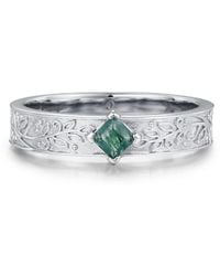 Azura Jewelry New York - Oakleaf Moss Agate Ring Vermeil - Lyst