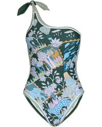 Jessie Zhao New York - Garden Reversible One-shoulder One-piece Swimsuit - Lyst