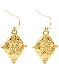 Seven Saints - Pisces Vintage-Style Dangle Earrings, Plated - Lyst