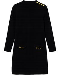 Yumi' - Knitted Tunic Dress With Hardware Details - Lyst