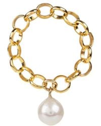 Ora Pearls - Aelia Pearl Chain Ring - Lyst