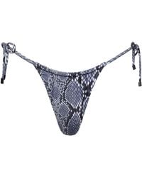 Playaluxe - Waikiki String Tie Bikini Bottom Snake - Lyst