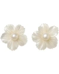 Martina Rozenberg Smira Jewelry - Flower Pearl Earrings - Lyst