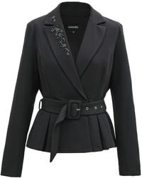 Smart and Joy - Pleated Skirt Tailor Jacket With Embroidery - Lyst