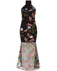 Sour Figs - Floral-Embroidered Halterneck Maxi Dress - Lyst