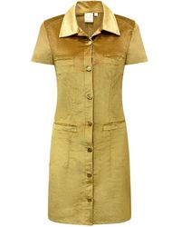 Why Mary - Golden Glow Coat Dress - Lyst