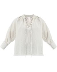 REISTOR - Relaxed Fit Top With Front-Tie - Lyst