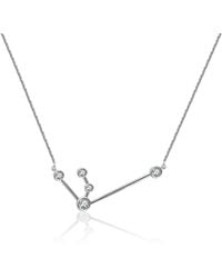Genevieve Collection - Aquarius Zodiac Constellation Necklace 18K & Diamond - Lyst