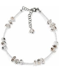 Mineralgems•Studio - Neutrals Quartz Anklet With Herkimer Diamonds - Lyst