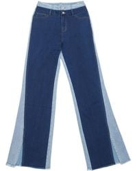 Circular Path - Loose Denim Wide Leg Pants - Lyst