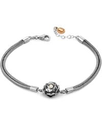 Unaloe - Sterling Blackstar Rose Bracelet Featuring Natural Pearl - Lyst