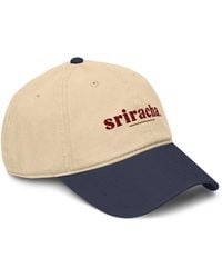 Anchor and Crew - Neutrals Natural & Sriracha Slogan Cotton Embroidered Cap - Lyst