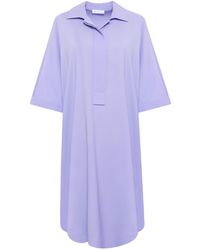 Perlavera - Dina Lilac Hidden Placket Three Quarter Sleeve Dress - Lyst
